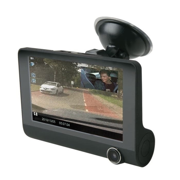 NIB Car Camera with Adjustable Suction Cup Scosche Black Two-Way Dash Camera - Picture 2 of 8